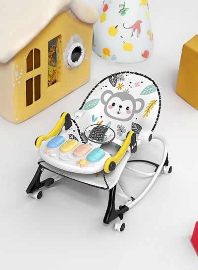 Buy Electric Baby Bouncer for Infants Portable Baby Bouncer Seat for Newborns with Music Soft Seat Cushion Adjustable Infant Bouncer for Babies 1-6 Months in Saudi Arabia