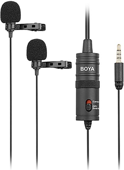 Buy BOYA by-M1 Universal 2-Person Dual Omnidirectional Lavalier Microphone for Cameras, Smartphones, Tablets, Computers, Recorders & More, Black, (BY-M1DM) BY-M1DM Black in UAE