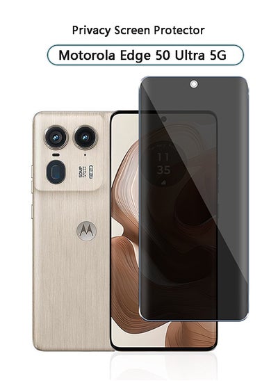 اشتري واقي شاشة الخصوصية لهاتف Motorola Edge 50 Ultra 5G مصنوع من زجاج مقوى بدرجة صلابة 9H ومضاد للتجسس ومضاد للخدش ومضاد للغبار وخالٍ من الفقاعات وسهل التركيب في السعودية