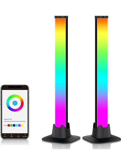 اشتري Padom Smart LED Light Bars, RGB Flow Light Bar, Gaming Lights, Ambient Lighting with 20 Scene Modes and Music Sync Modes,Bluetooth Color Light Bar for Gaming Setup, Entertainment, PC, TV, Room Decor في الامارات
