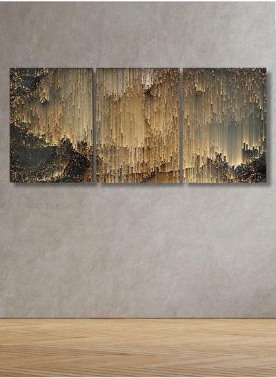 Buy Decorative Wall Art Painting With an Abstract Design 3 Pieces Size 120x60cm in Saudi Arabia