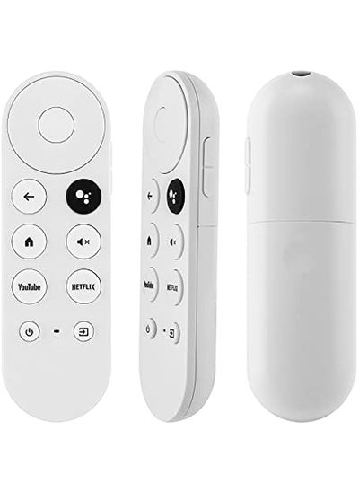 اشتري Voice Remote Control Replacement for 2020 Google TV 4K Snow, Fit for 2020 Google Chromecast 4K Snow G9N9N GA01920, with YouTube and NETFLIX Shortcut Buttons في الامارات