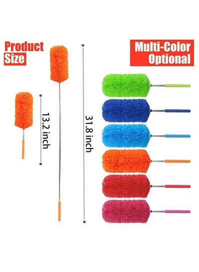 Buy Extendable Brush/Microfiber Cleaning Brushes for Dust Removal (orange) in Egypt