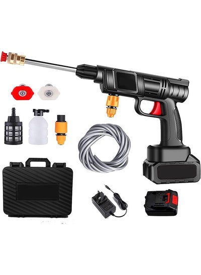 Buy Car Washer Set, Household Cordless High Pressure Car Pump Wash Tool Portable Vehicle Cleaning Machine Automobile in Saudi Arabia