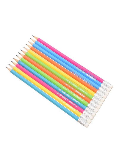 Buy Pencil With Eraser Top Hb Suitable For Classroom Multicolour in Egypt