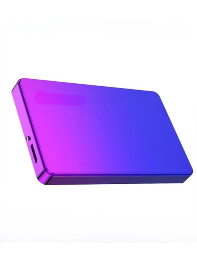 اشتري External Hard Drive, USB3.0 Ultra Slim HDD Storage Device, Portable Compact High-speed Mobile Hard Disk Compatible for Pc, Desktop, Mobiles, Laptop, Game Console, Ps4, (Gradient Blue Purple, 320GB) في السعودية