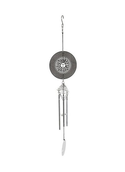 Buy Cosmo Sun Spinner Wind Chime, Silver & Black- 46 cm in UAE