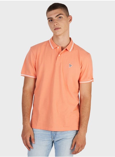 اشتري Logo Detail Short Sleeve Polo Shirt في الامارات