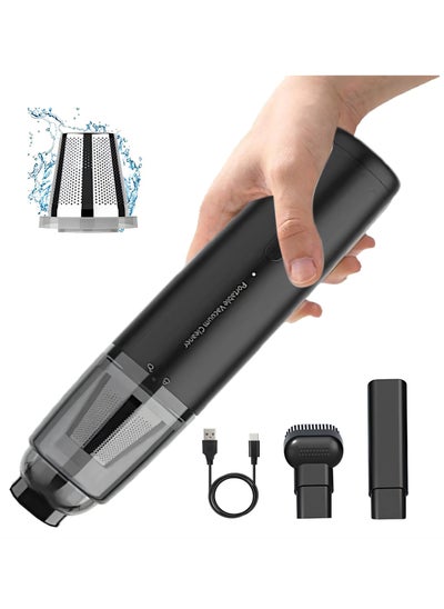 Buy Portable Car Vacuum | Portable Air Duster | Compact, Low Noise, Type-C Fast Charge Handheld Vacuum for Keyboard, Travel, Boats, Pet in UAE