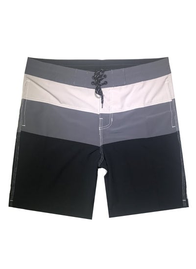 اشتري 2023 Quick-Dry Surf Shorts Elastic Waterproof Floral Mens Swimwear 148 Black في الامارات