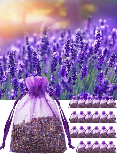 Buy 24 Packs Lavender Scented Sachets Air Freshener for Drawer and Closet, Long-Lasting Sachets Bags Drawer deodorizers Fresh Scents, Home Fragrance Sachet for Lover in UAE