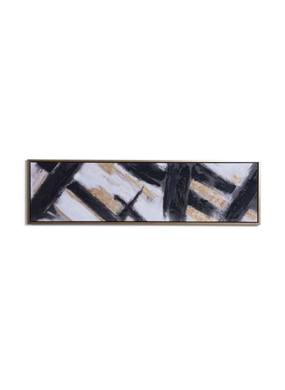 Buy Strokes Handpainted Wall Art 180x3.7x50cm - Gold in UAE