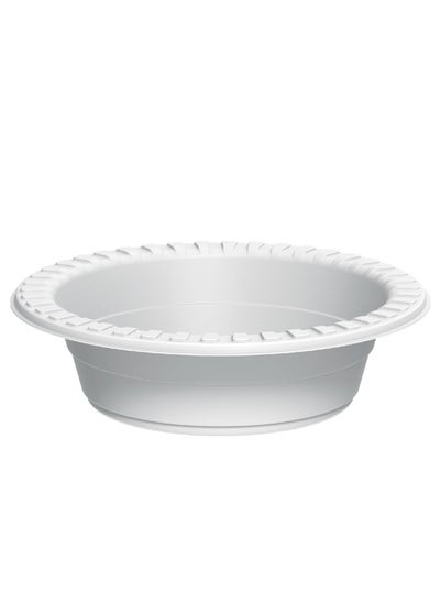 Buy 25-Piece Plastic Round Bowl White 12oz in UAE