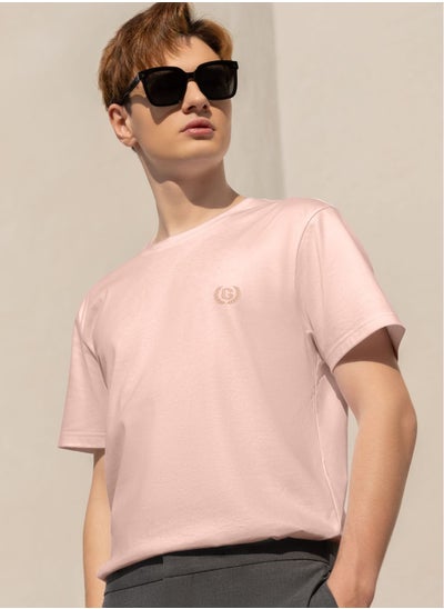 Buy Men's Smart Tee Pink in UAE