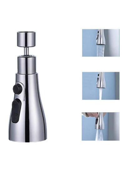 Buy Kitchen Faucet Tap, 360° Rotatable Spout, Kitchen Sink Faucet Head, Replacement 3 Modes for Kitchen Sink Spray Nozzle Faucet Head, Kitchen Tap Sprayer Spout Parts Silver in Saudi Arabia