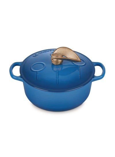 Buy Le Creuset Harry Potter Quidditch Marseille Blue Cast Iron 20cm Round Casserole in UAE