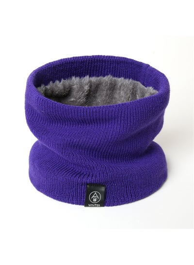 Buy Unisex Knit Neck Warmer Thick Winter ScarfWJ99-9 purple blue WJ99-9 purple blue in Saudi Arabia