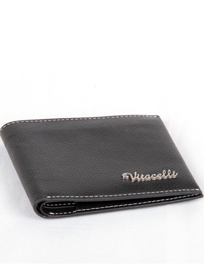 Buy Genuine Leather Hand-Crafted Wallet For Men, Bifold Leather Wallet, Black in UAE