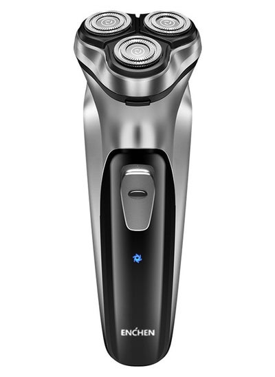 اشتري Electric Razor for Men, Rechargeable Electric Rotary Shaver, Washable Shaving Head, USB Type-C 1 Hour Fast USB Charging, 3D Floating Head, Gifts for Fathers（Silver） في الامارات