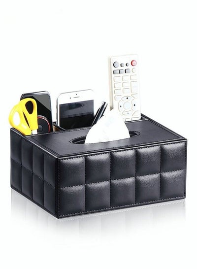 Buy Multifunctional Tissue Box with Leather Storage Box 16.5 * 20 * 9.5CM in Saudi Arabia