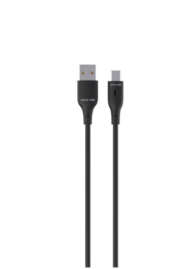 Buy USB-A TO USB-C PVC Cable 30 CM / Secure & Safe / Fast Charging / Durable - Black in UAE