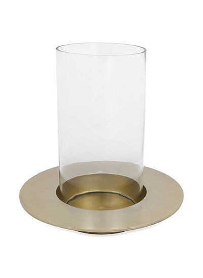 اشتري Auskin Candle Holder, Gold & Clear - 25.5x33 cm في الامارات