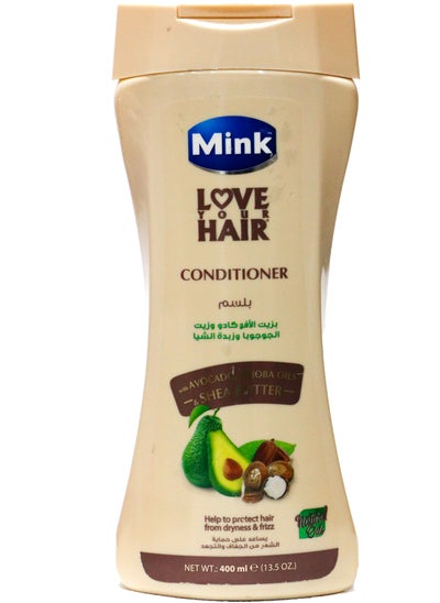 Buy Mink Hair Moisturising Conditioner Avocado and Jojoba Oil Extract 400 ML in Egypt