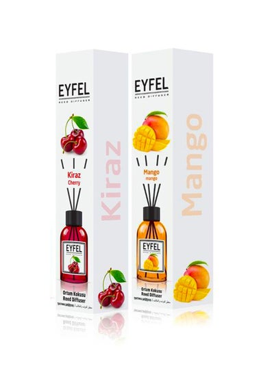 Buy EYFEL REED DIFFUSER 2PC CHERRY, MANGO 120ML in UAE