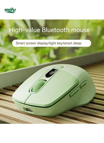 Buy EWEADN EWEADN Q1 Light Green Girls Wireless Office Mouse With External Power Display Ergonomic Design Hand Curve Curve Computer Peripherals, High-Value Casual Business Mouse in Saudi Arabia