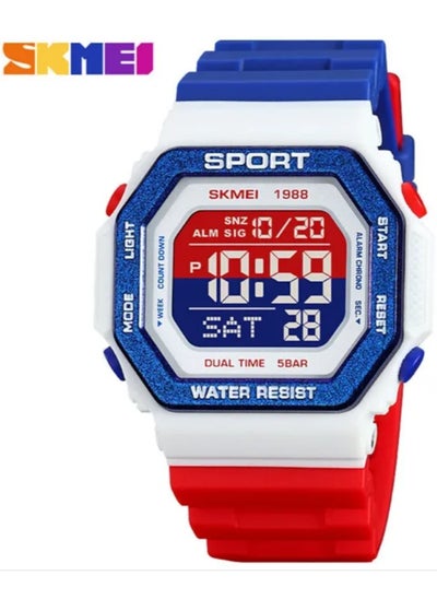 اشتري SKMEI Men Watch Rectangle Sport Watches Students Boy LED Date Digital Wristwatch في الامارات