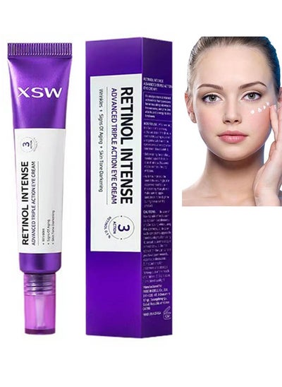 اشتري Retinol Intense Reactivating Eye Cream, Retinol Eye Cream, Anti Aging Eye Cream, Under Eye Cream, Eye Cream for Dark Circles and Puffy Eyes, Eye Bags Remover, Eye Cream Anti Aging في الامارات