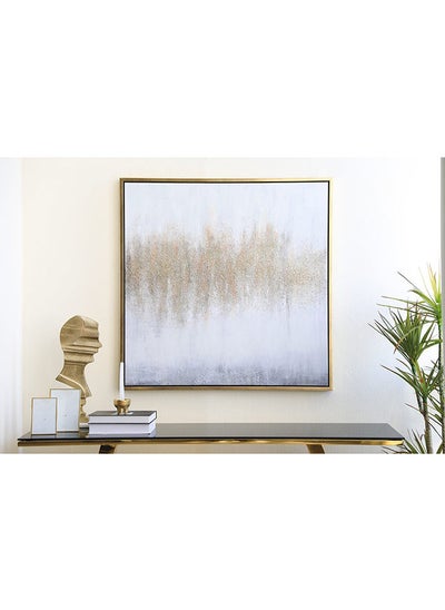 Buy Interstellar World Hand Painted Framed Canvas Art 100x100Cm Gold in UAE