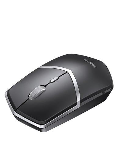 اشتري 2.4GHz Wireless Mouse with 1600 DPI, USB Dongle and 10 Meter Range, Yesido KB16 - Black في الامارات