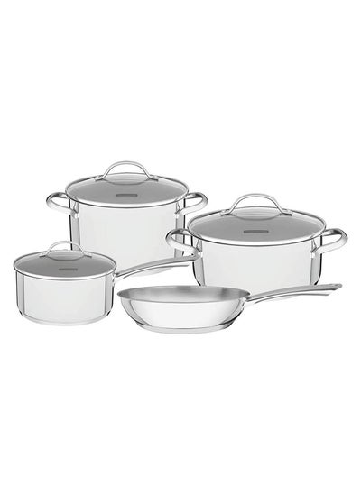 اشتري Una 7 Pieces Stainless Steel Cookware Set with Tri Ply Bottom في الامارات