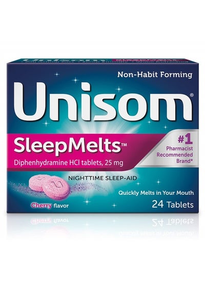 Buy SleepMelts, Nighttime Sleep-aid, Diphenhydramine HCI, 24 Tablets, 25mg in UAE