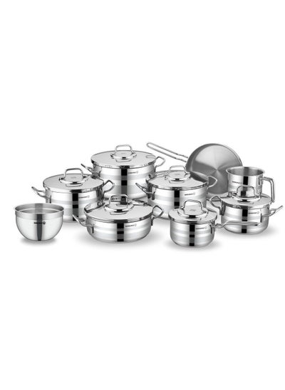 Buy Korkmaz Astron steel cookware set 15 pieces in Saudi Arabia