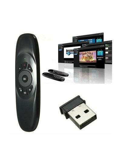 Buy 2.4G Air-Mouse Wireless-Keyboard Gyroscope Remote Control Black in UAE