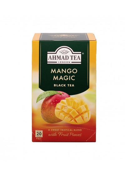 اشتري Ahmad Tea Black Tea, Mango Magic Teabags, 20 ct (Pack of 1) - Caffeinated & Sugar-Free في الامارات