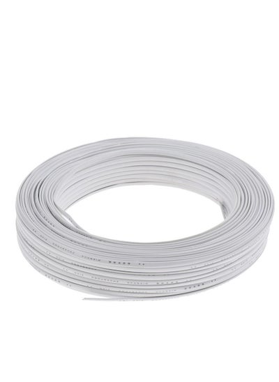 اشتري DKURVE® Telephone Cable 4 core roll rj11 flat telephone cable WHITE 70m/ 240Feet في الامارات