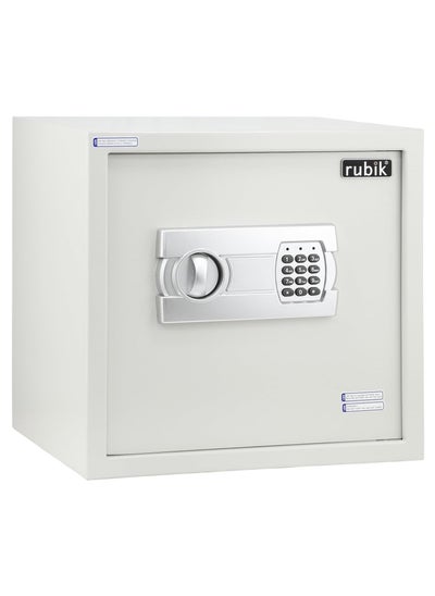 اشتري Safe Box, Digital Lock with Key, Large Capacity, Suitable for Home Office, Protects Cash Money Documents (35x38x30cm) White في الامارات