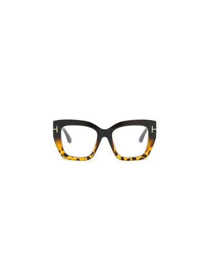 اشتري Cat's eye classic large frame anti-blue light fashion decoration flat light mirror في الامارات