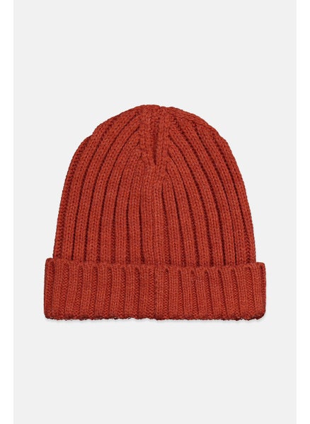 Buy Men Knitted Beanie, Rust in Saudi Arabia