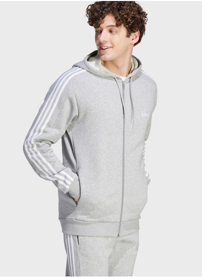 اشتري Fleece 3-Stripes Full-Zip Hoodie في السعودية