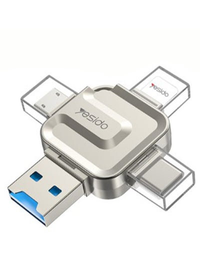 Buy 4 in 1 Flash  Memory Card Reader GS23 USB 3.0 High-speed Transmission Mini Design in Egypt