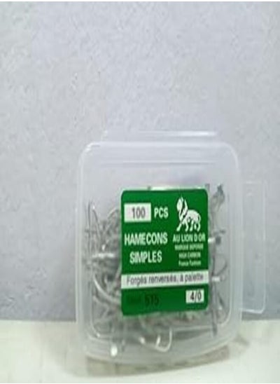 Buy O Lion D'Warbox Hooks for Fishing 515 Size 0/4 Silver Set of 100 Pieces in Egypt