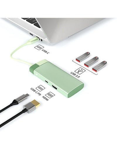 Buy USB C Hub 5 in 1 Type C Hub Multport Adapter Compatible with 100W Pd+4K HDMI+USB3.0*3 in Saudi Arabia