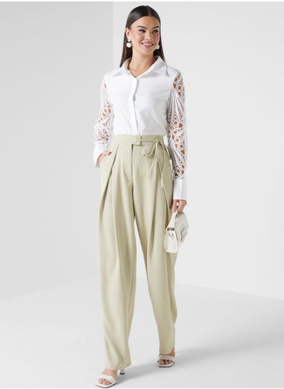 Buy Front Pleat Detail Pants in Saudi Arabia