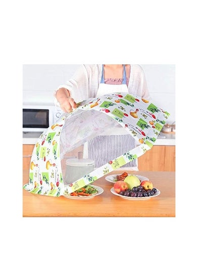 Buy Serving Dish Mesh Cover, Reusable Food Cover Tent, Folding Umbrella Screen to Keep Bugs and Flies Away From Food For Parties Picnics BBQs - Green in UAE