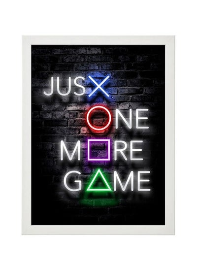 Buy Just One More Game Neon Wall Art Poster Frame in Egypt