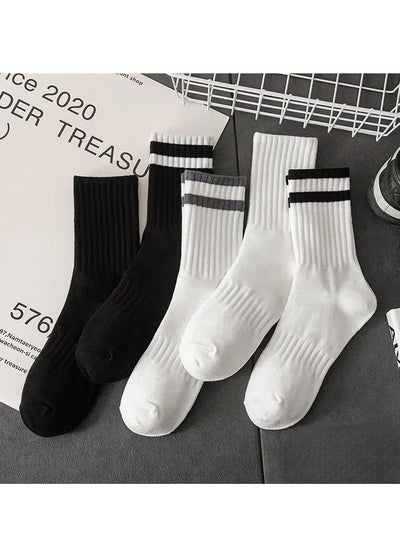 Buy Men Absorb Sweat and Deodorize Socks 5 Pairs High Quality Socks One Size Fits All in UAE